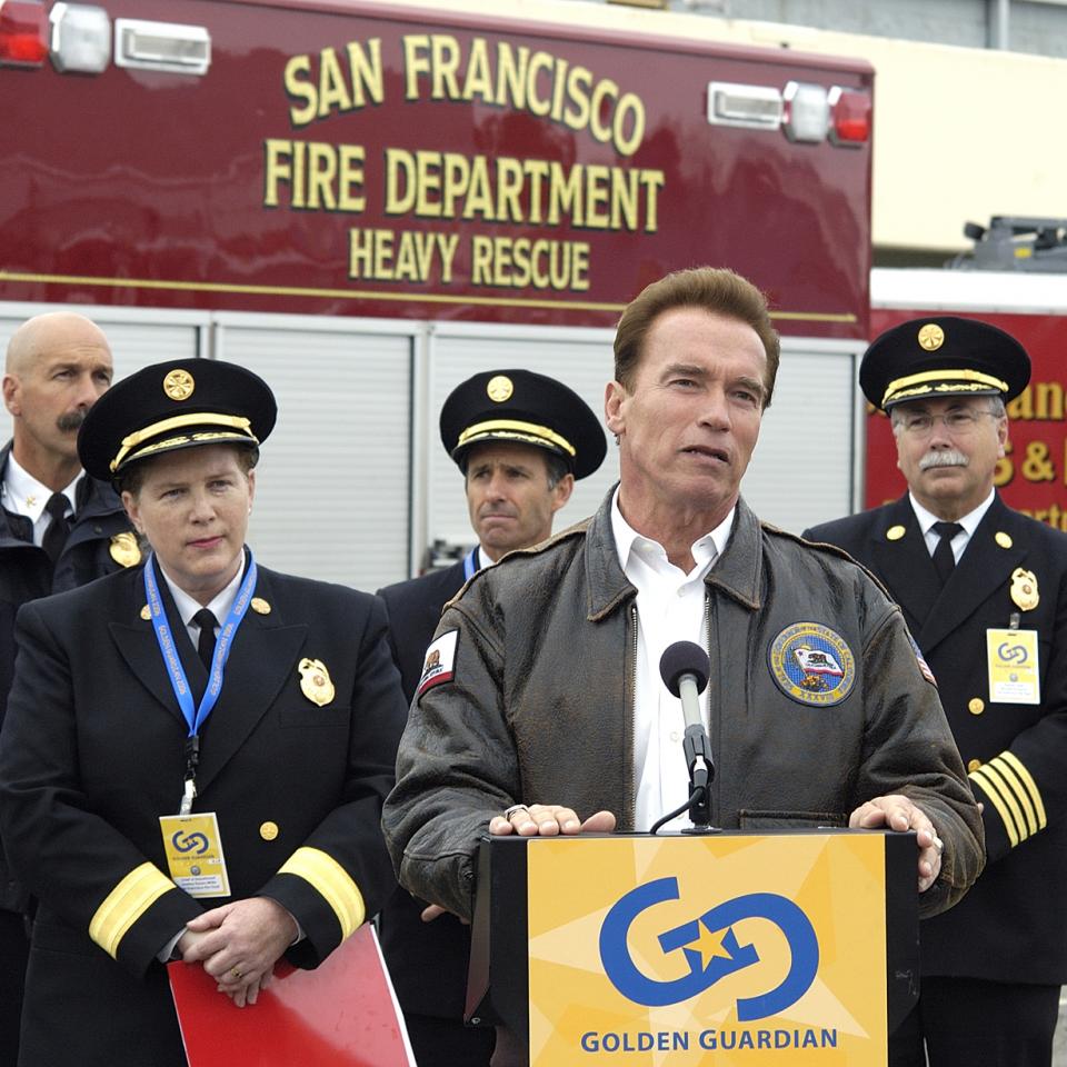 Governor Schwarzenegger Observes Mutual Aid Drill Hosted by SFFD